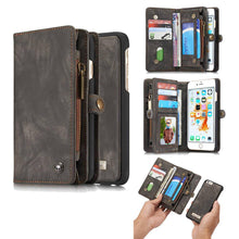 Laden Sie das Bild in den Galerie-Viewer, Zipper Wallet Magnetic Case Detachable 2 in 1 Cover For iPhone - Libiyi
