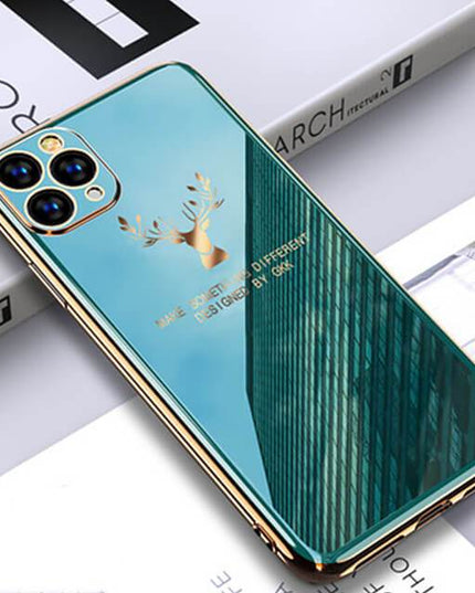 2022 Deer Pattern Camera All-inclusive Electroplating Process iPhone Case - Libiyi