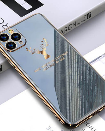 2022 Deer Pattern Camera All-inclusive Electroplating Process iPhone Case - Libiyi