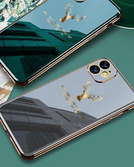 2022 Deer Pattern Camera All-inclusive Electroplating Process iPhone Case - Libiyi