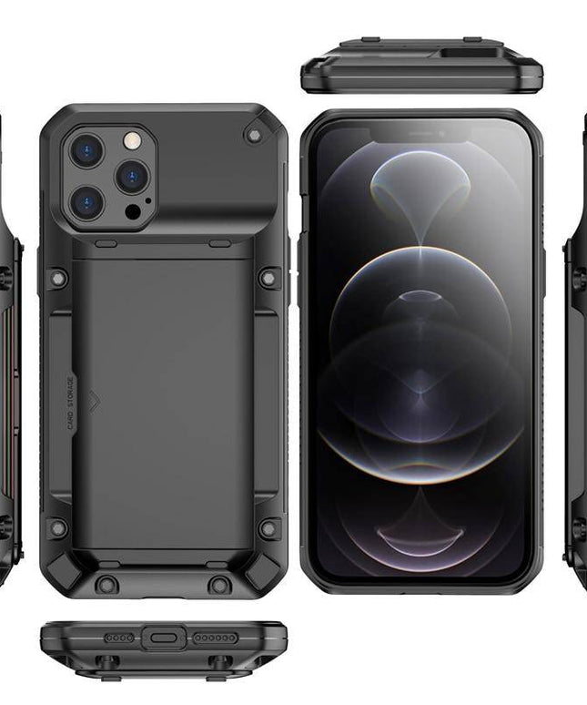 Armor Slide Military Grade Wallet Shockproof Case for iPhone 12 Series - Libiyi