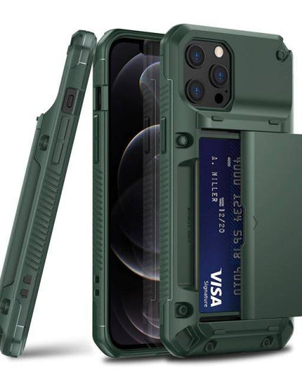 Armor Slide Military Grade Wallet Shockproof Case for iPhone 12 Series - Libiyi