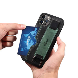 2022 Protective Leather Kickstand Wristband Case For iPhone - Libiyi